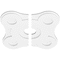 Ekena Millwork Luna Architectural Grade PVC Contemporary Ceiling Medallion, Two Piece, 18"OD x 3"ID x 6 1/4"C x 1"P CMP18LA2-03000 - alternate 3